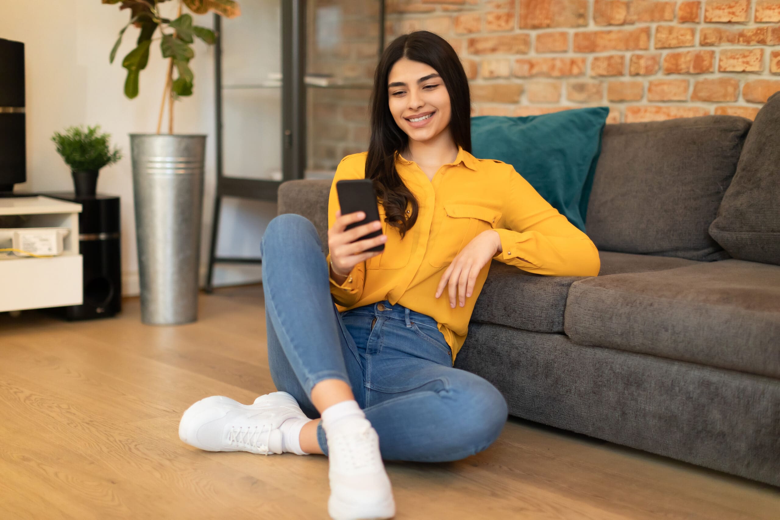 Will There be Ongoing Contact with the Adoptive Family? A woman searching on here phone "Will There be Ongoing Contact with the Adoptive Family?"